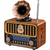 Retro Radio  with Gramophone Style Horn