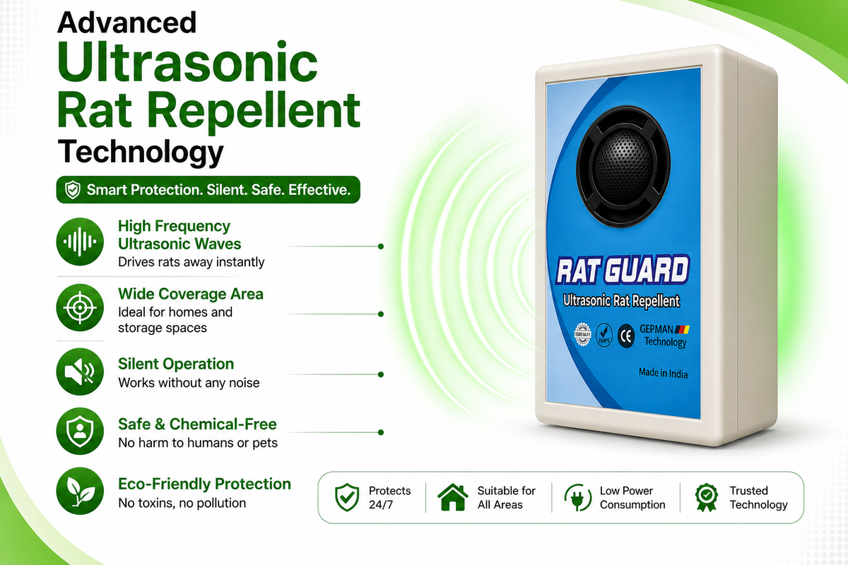 Buy Rat Guard – Ultrasonic Rat Repellent System Powerful Rat Control ...