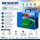 KLTRON Mini UPS 130W 220V Output with 5A MPPT Charging Controller and 8AH 12V Lithium Battery