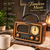 Vintage Style AM/FM/SW Radio with Analog Clock