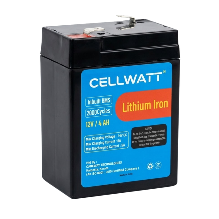 CELLWATT™ 12V 4Ah Lithium Iron Battery with Inbuilt BMS — product image 1
