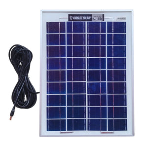 Andslight 10W Solar Panel with 20Ft Cable & DC Pin - Careway Technologies