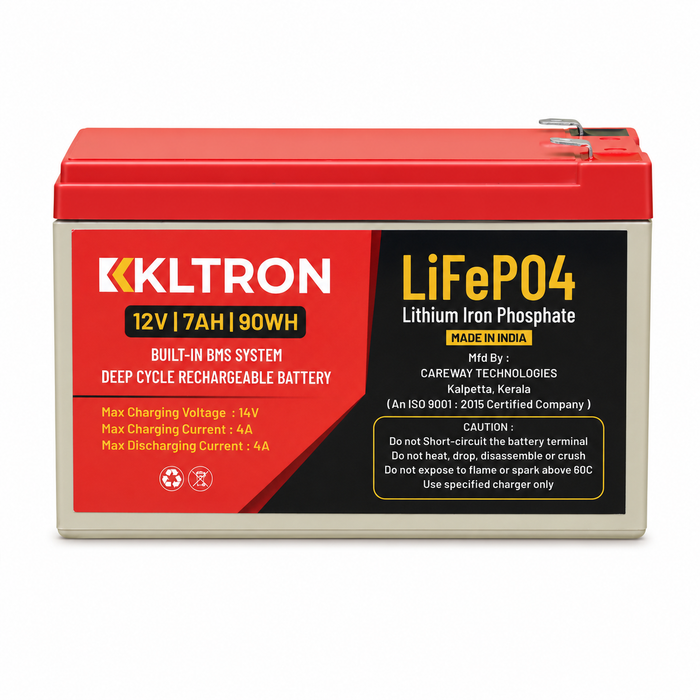 KLTRON 12V 7Ah LiFePO4 Battery |  High-Performance Lithium Iron Phosphate Battery — product image 1